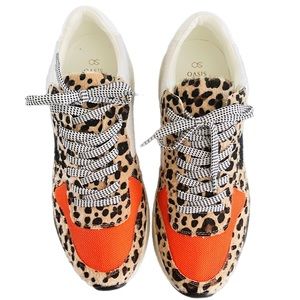 🔸𝐍𝐄𝐖🔸Vici Collection Oasis Society Spice Orange/Leopard Sneaker
